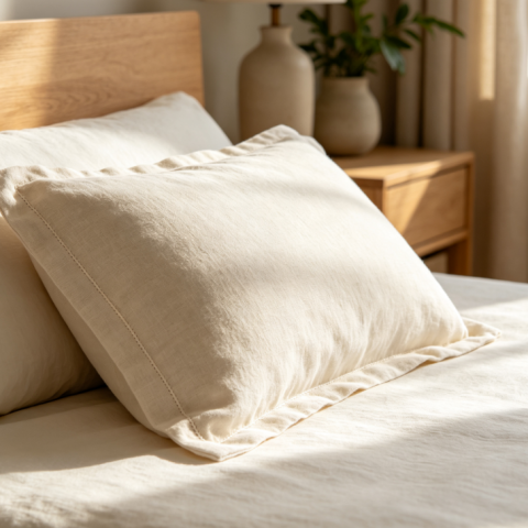 French-style washed cotton soft and breathable pillowcase