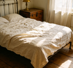 Retro linen, comfortable and simple.