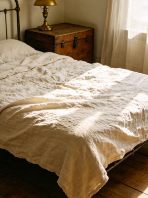 Retro linen, comfortable and simple.