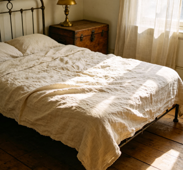 Retro linen, comfortable and simple.