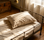 Japanese-style solid color natural linen breathable pillowcase