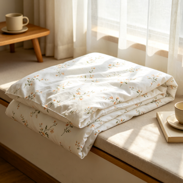 Floral smooth and skin-friendly duvet cover for nude sleeping