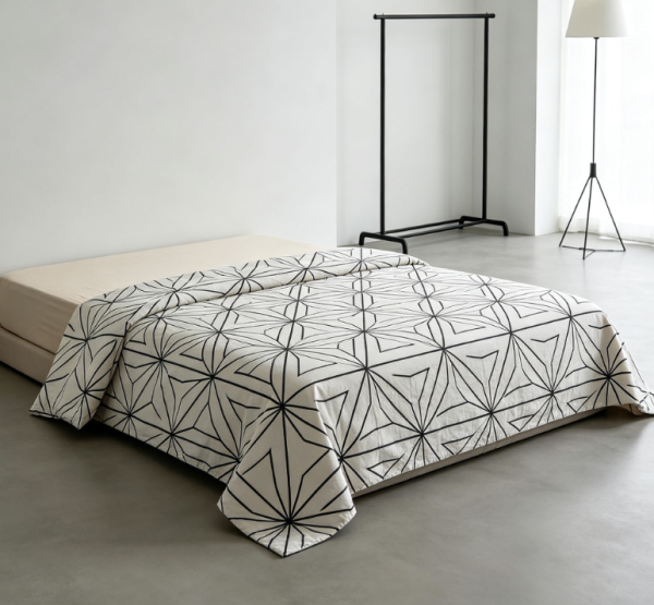 Japanese solid color natural breathable linen duvet cover