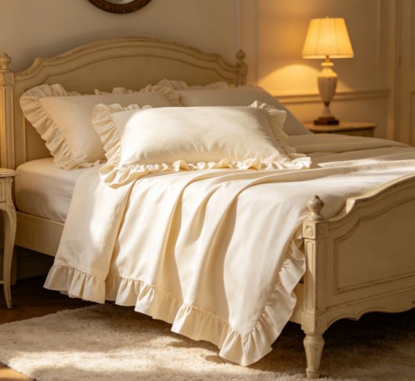 High-count long-pile satin light luxury soft light pillowcase