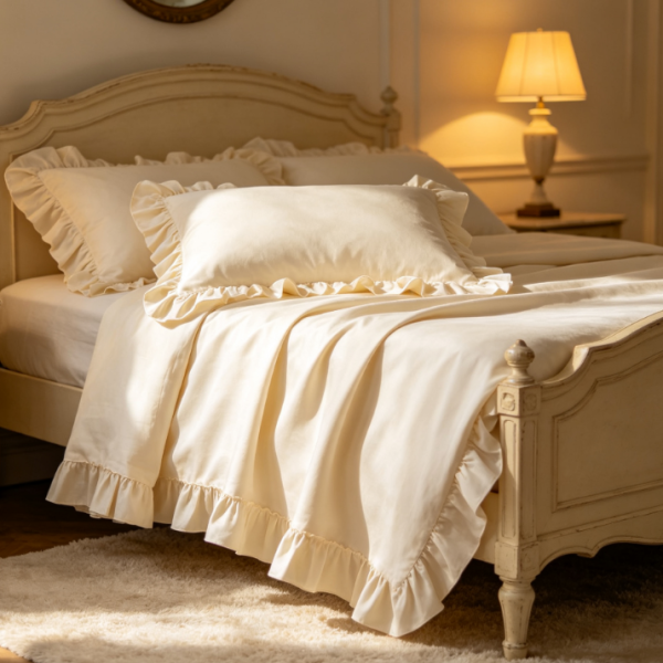 High-count long-pile satin light luxury soft light pillowcase