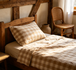 Retro striped literary linen versatile pillowcase