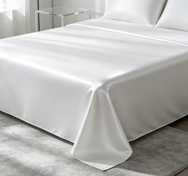 Simple solid color silk sheets for skin-friendly use.