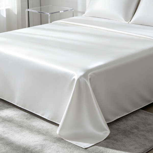 Simple solid color silk sheets for skin-friendly use.